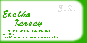 etelka karsay business card
